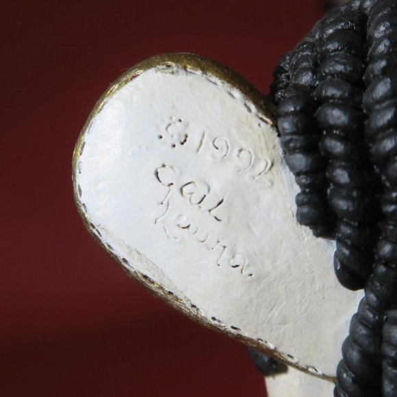GAIL LAURA VTG 1992 Signed Black African American Christmas Angel Resin Figurine - Picture 4 of 12